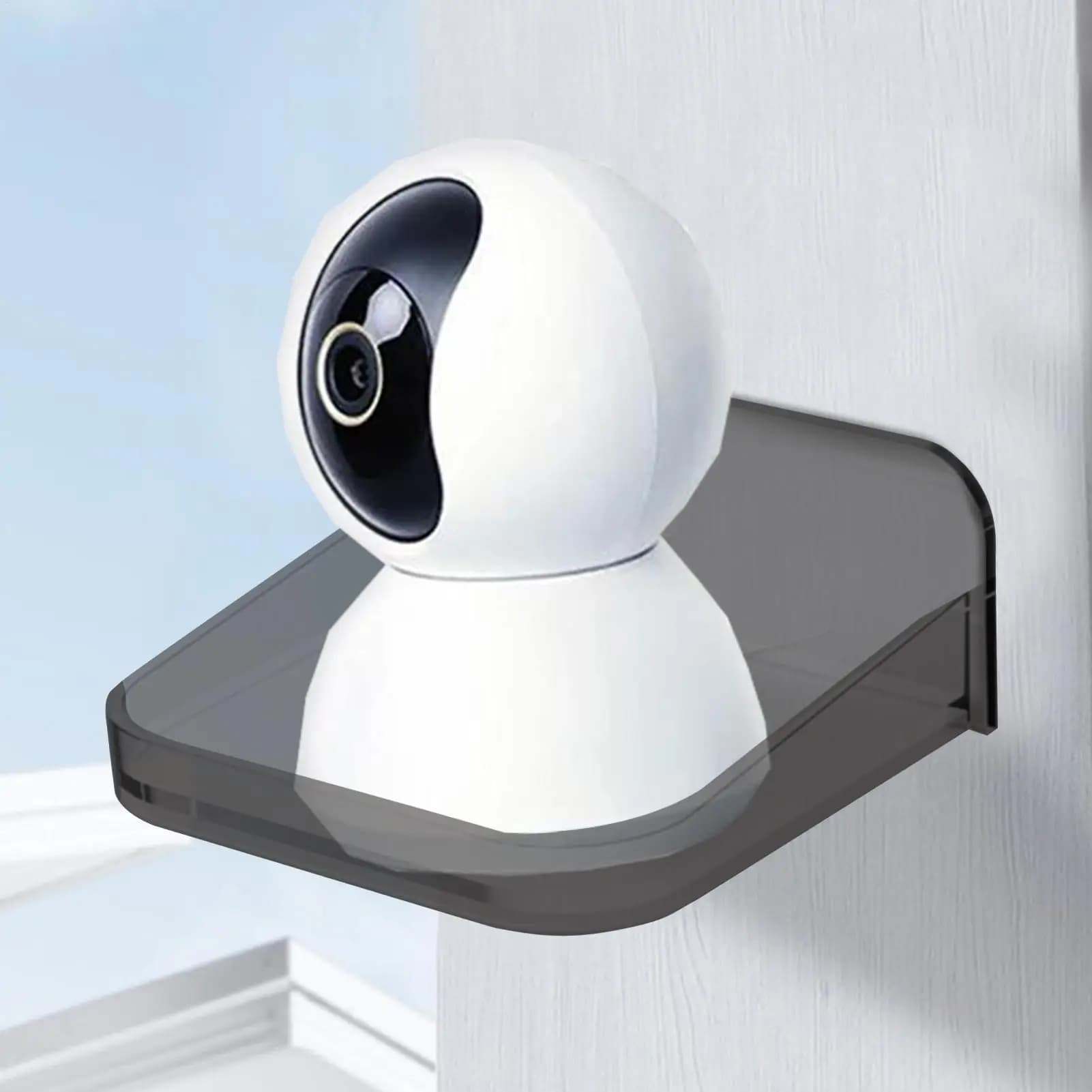 1PC Surveillances Camera Shelf Adhesive Wall Mount No-drill Installation Stand Storage Rack For Small Item Wall Bathroom Bedroom