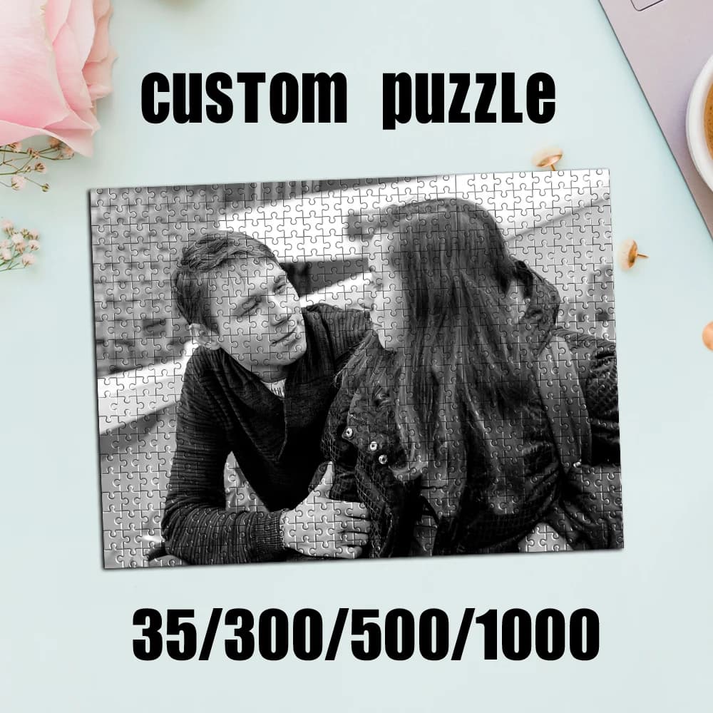 Puzzle personalizzato con foto da 35/300/500/1000 pezzi, personalizzabile per feste, matrimoni, compleanni, vacanze, regali