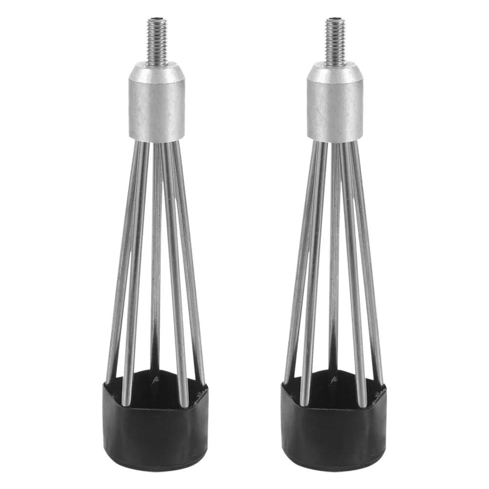 Set di 2 Forche da Pesca in Acciaio Inox a 5 Punte con Base in Alluminio Leggero, Strumento per Catturare Pesci per Uso Esterno