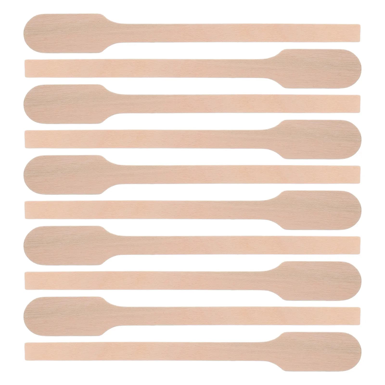200Pcs Wooden Paint Stirring Sticks 5 Inch Flat Ergonomic Design for Resin Epoxy Pigment Mixing DIY Crafts Artist Studio
