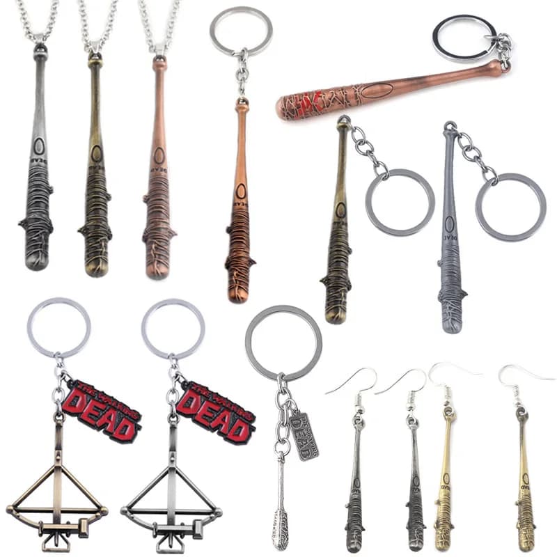 TV The Walking Dead Stick Keychain Bat by Negan LUCILLE Keychain shape baseball bat for men Woman Car bag Key jewelry accessories