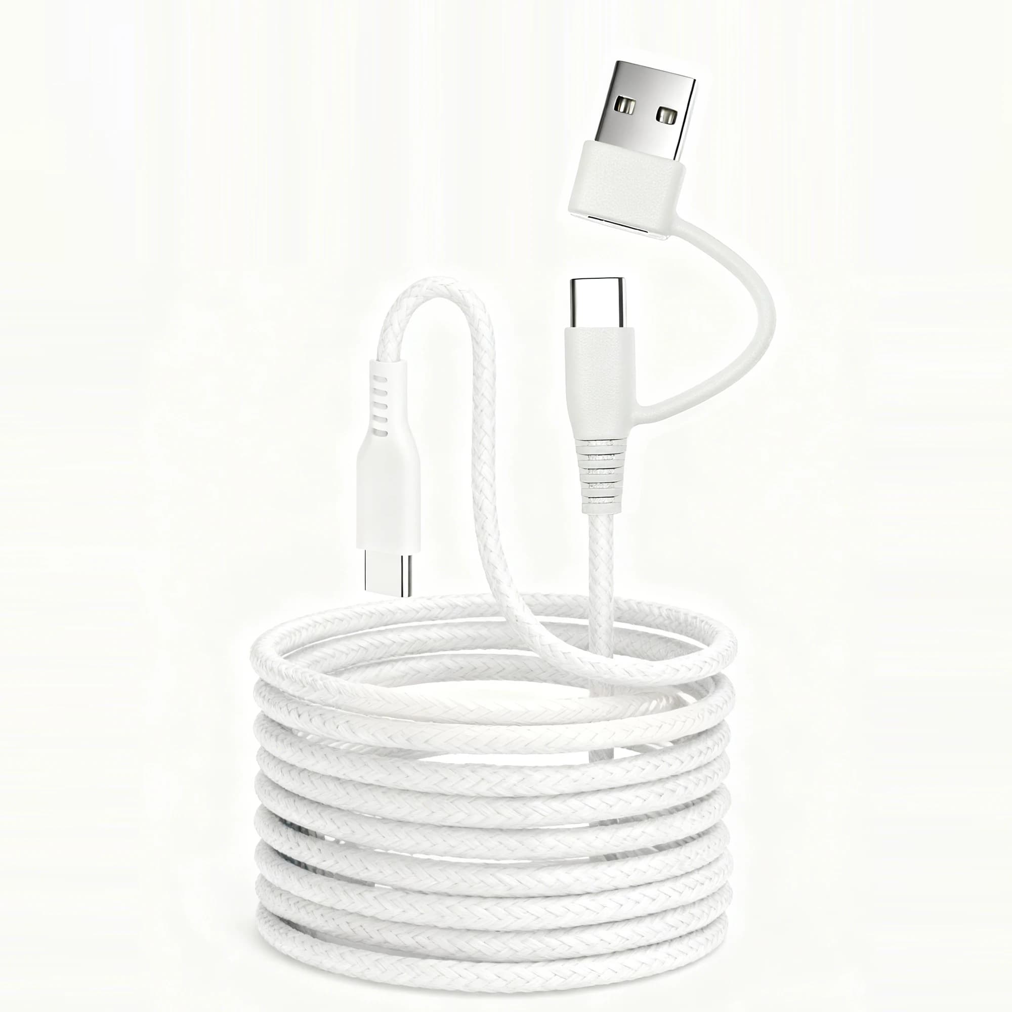 6.6ft USB C to C Cable – 60W Fast Charging Cord, Soft Braided for Samsung S25, Google Pixel 10, iPad Pro, MacBook Travel Charger