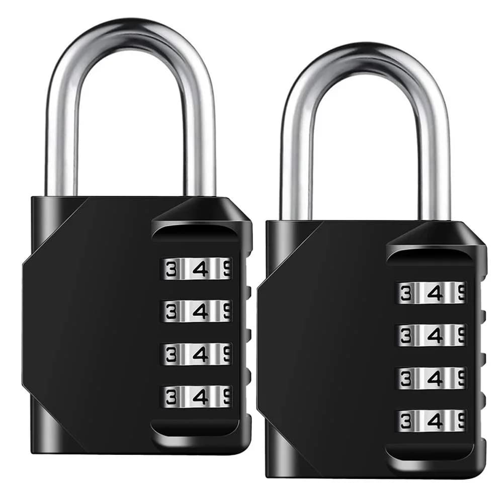 1pc Combination Padlock 4 Digit Restorable Lacquer With Waterproof and Outdoor Resistant Combination Pad