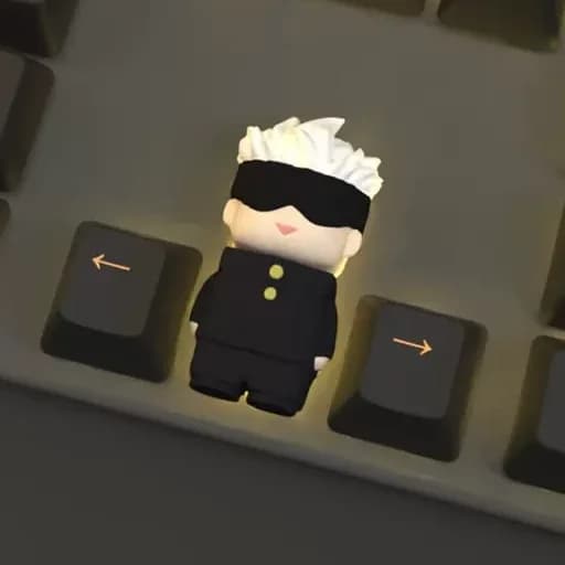 Cartoon Jujutsu Kaisen Gojo Satoru Series keycaps Creative 3D Gojo Satoru mechanical keyboard Up and down key caps Gift toys pvc