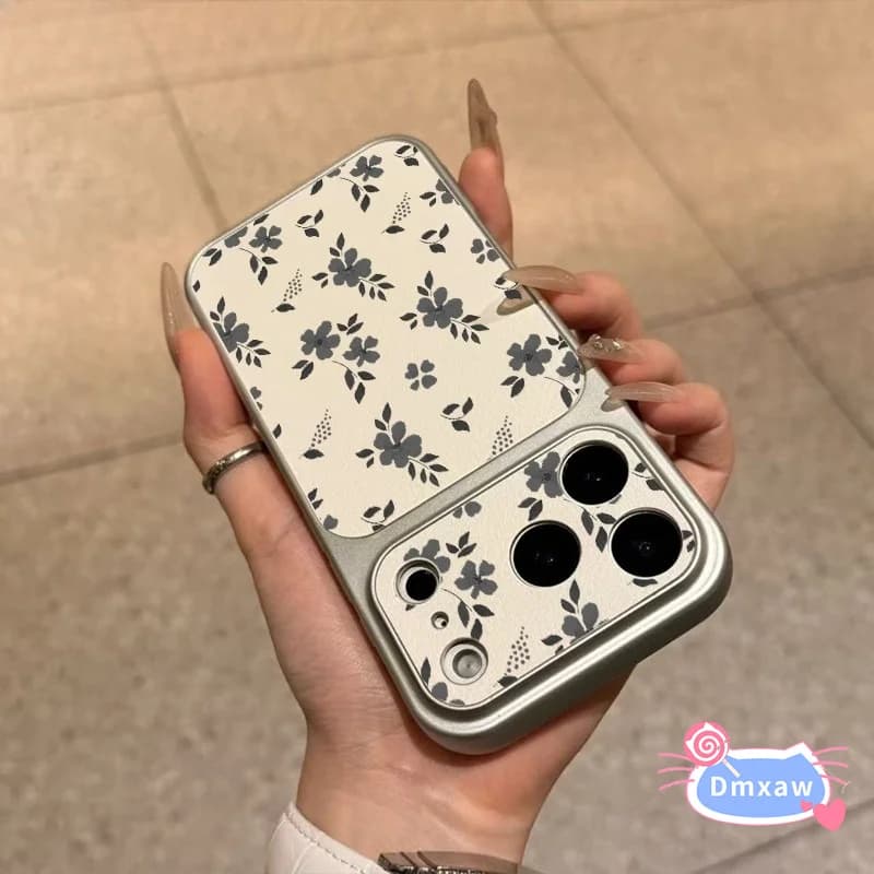 Custodia per telefono Honor 600 500 400 300 Ultra 200 100 90 Smart 80 GT SE 70 Pro Lite 5G 4G in pelle PU bianca con motivo floreale grigio per ragazze