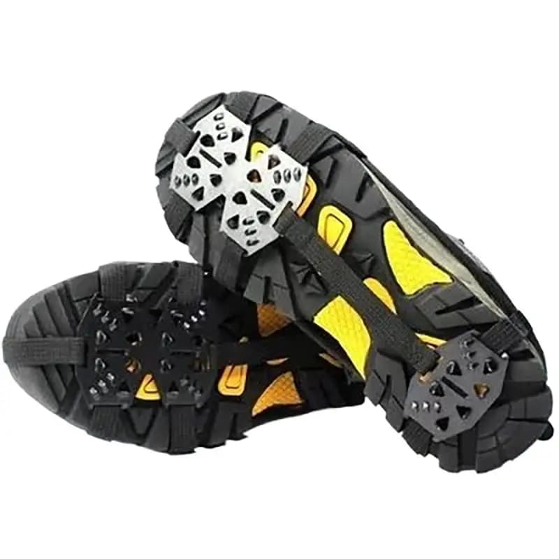 Ramponi Antiscivolo a 24 Denti per Scarpe, Copriscarpe con Trazione Migliorata per Arrampicata su Ghiaccio, Escursionismo e Camminata