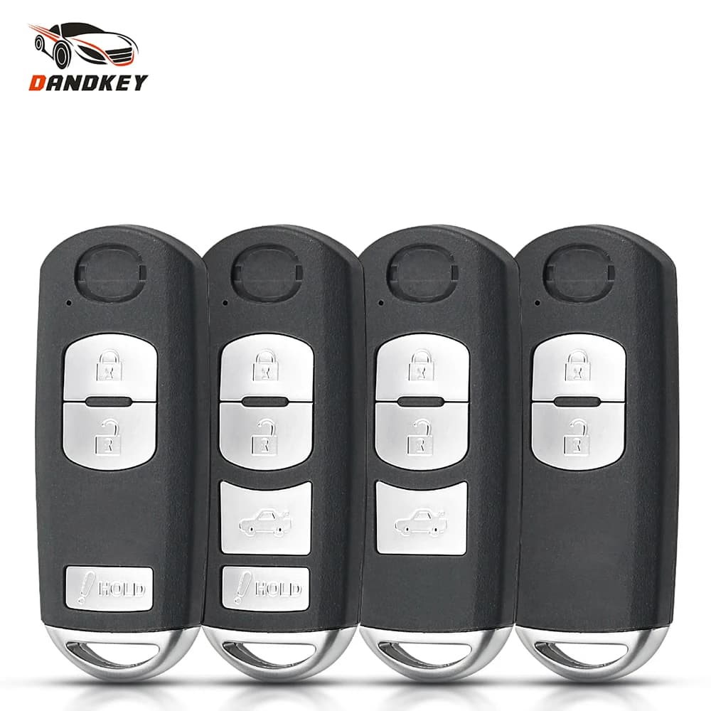 Dandkey For Mazda 3 5 6 CX5 CX7 CX-5 Atenza Smart Clips 2/3/4 Car Key Bolts Fob Spare Parts With Emergency Key Blade