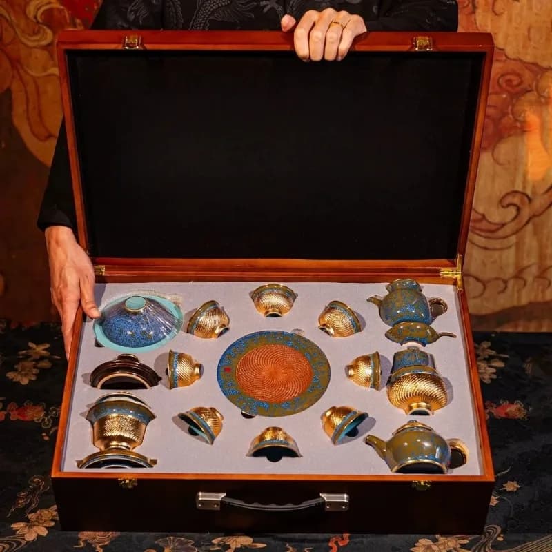 Set regalo blu cristallo di ghiaccio per uso personale, regali artigianali di alta gamma per i clienti