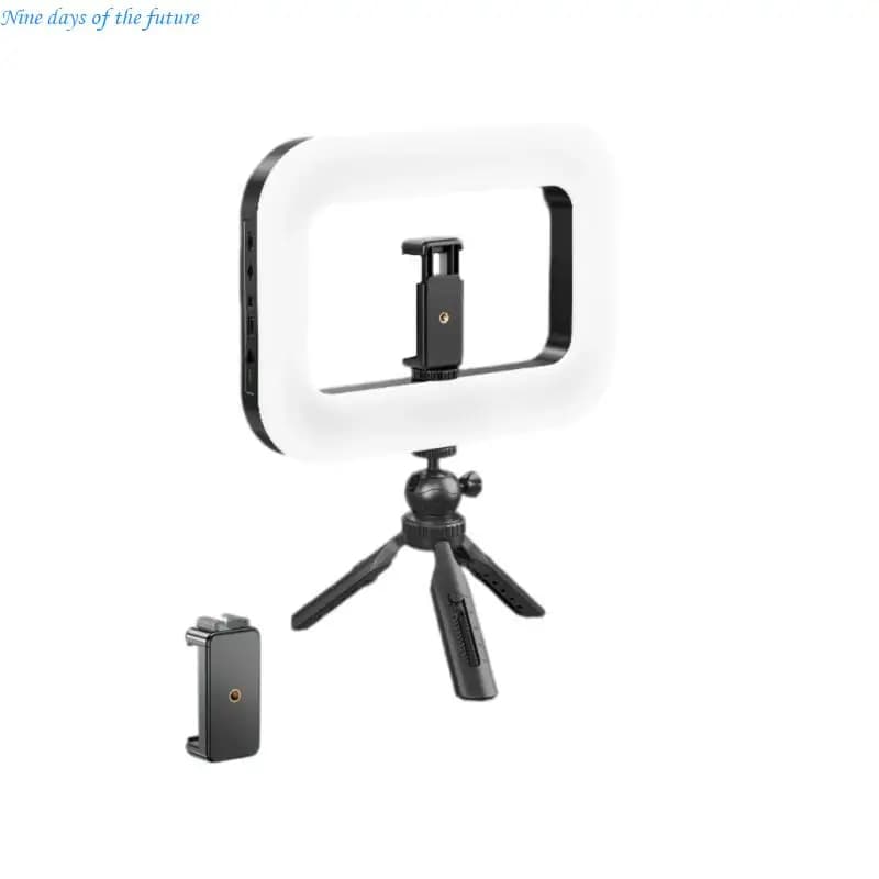 Luce video portatile con impugnatura stabile Luce per fotocamera telefono 3 tipi colori regolabili per E65A