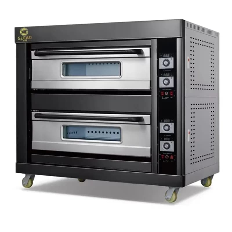 Guangzhou Glead Commerciale Professionale Combinato 2 Deck Stufa Industriale Combo Rv Unico Air Flyer Friggitrice Forno Elettrico