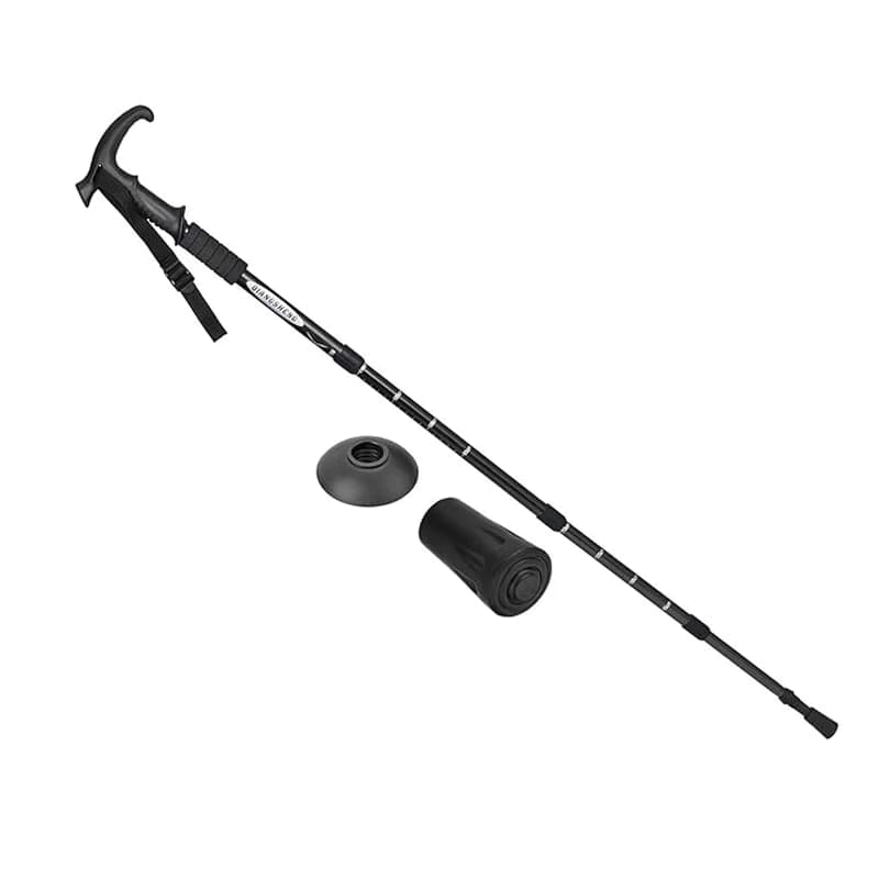 Lightweight Aluminum Trekking Poles, Comfortable Grip, Foldable Extendable Hiking Sticks, T-Handle, Outdoor Walking, Camping Ess