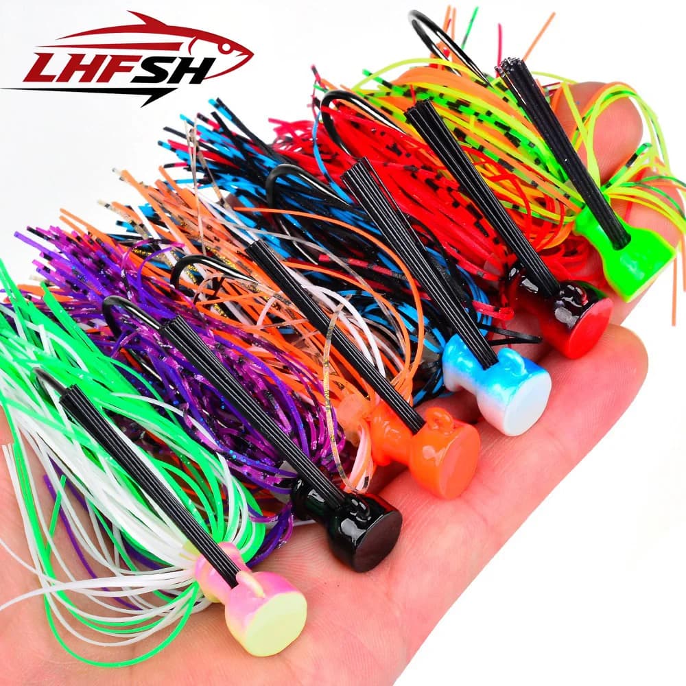 7G 10G 14G Jig Gancio Richiamo di Pesca Chatter Esche Spinner Esca Weedless Buzzbait Gonna In Silicone Wobbler per Spigola Luccio Walleye Trota