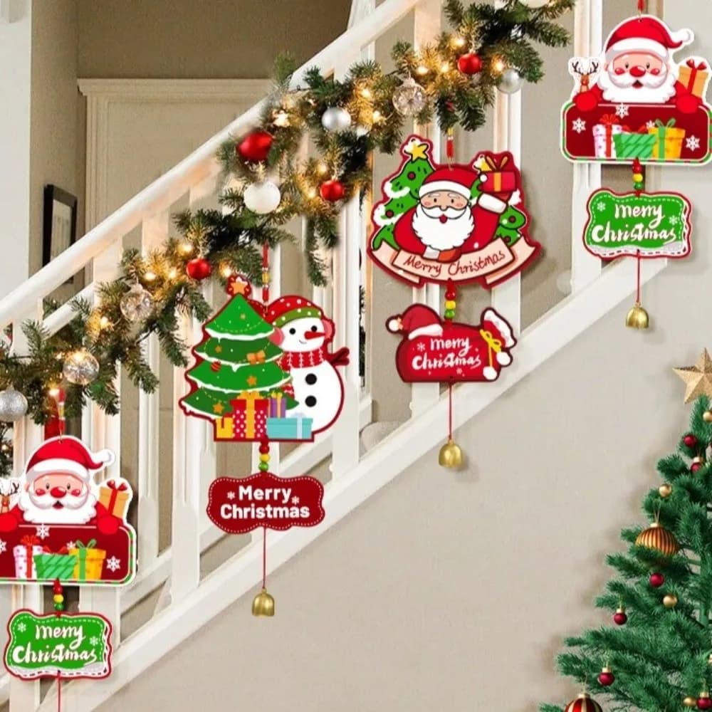 New Handmade Christmas Wind Chime DIY Bell Christmas Pendant Door Hanging Xmas Decoration