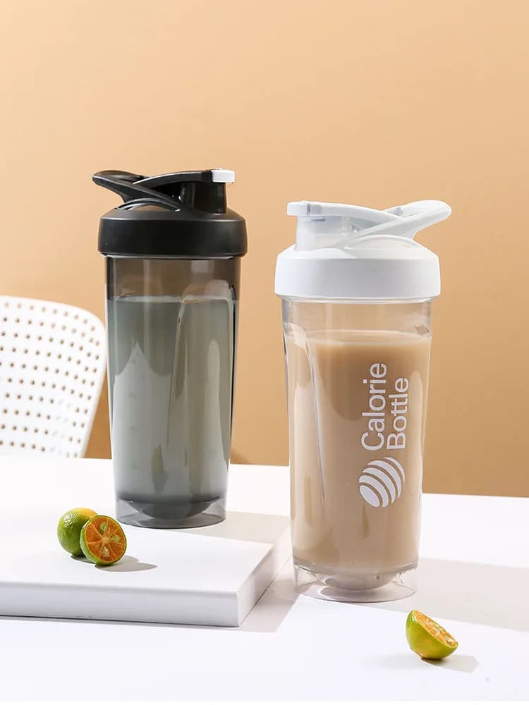 Ultimate Power Protein Powder Shaker Cup Fitness Water Bottle with Stirring Ball Sports Water Jug Measuring Cup