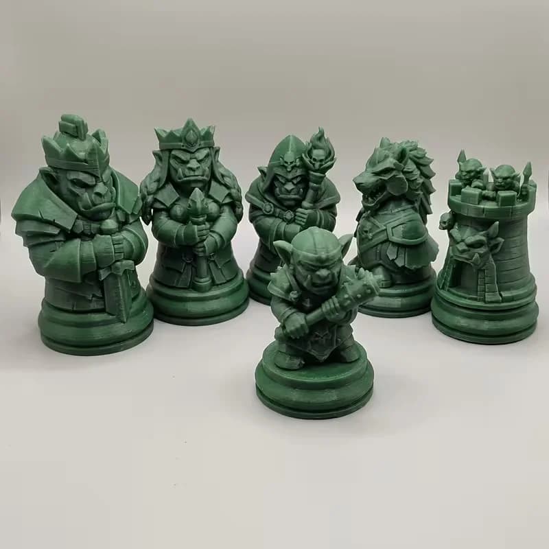 16 Pcs Orc Iron Guard Full Army Genealogy Fantasy Orc Iron Guard Full Army Genealogy Chess Set Desktop Decorative Ornaments