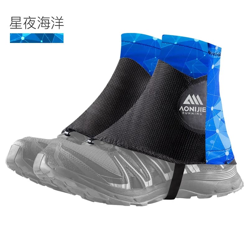 Printed waterproof fabric shoes cover, running, hiking, insect proof foot cover, outdoor hiking, sand proof, fixed shoe covers