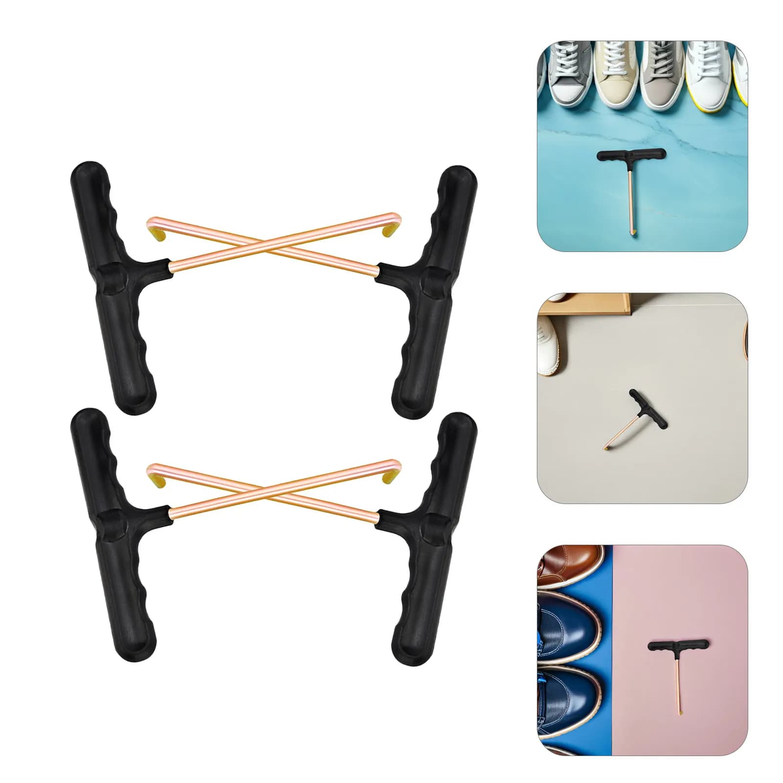 Set di 4 Strumenti Compatti e Portatili per Stringere i Lacci di Pattini da Ghiaccio, Pattini Artistici e Calzature Sportive