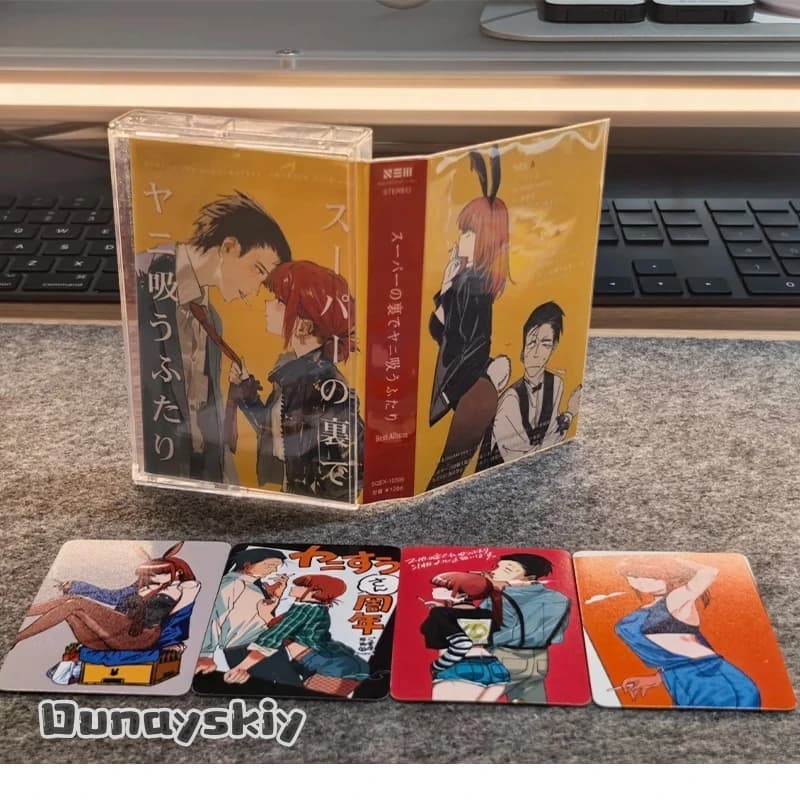 CR6.25*Behind The Supermarket Smoking With You Costume Sasaki Yamada Acrylic Stand Figure Anime Peripheral Decoration Cosplay