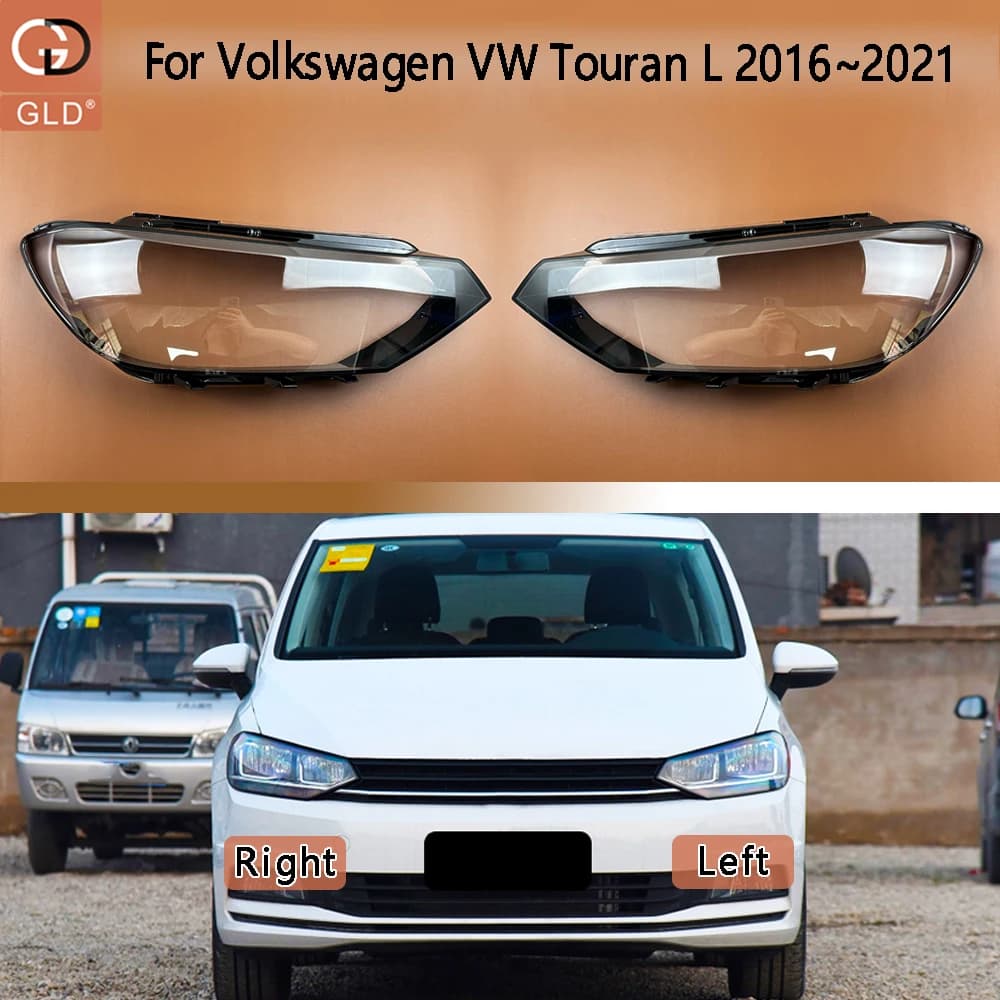 For Volkswagen VW Touran L 2016 2017 2018 2019 2020 2021 Low Lampshade Headlamp Cover Lamp Shell Mask Headlight Shade Plexiglass