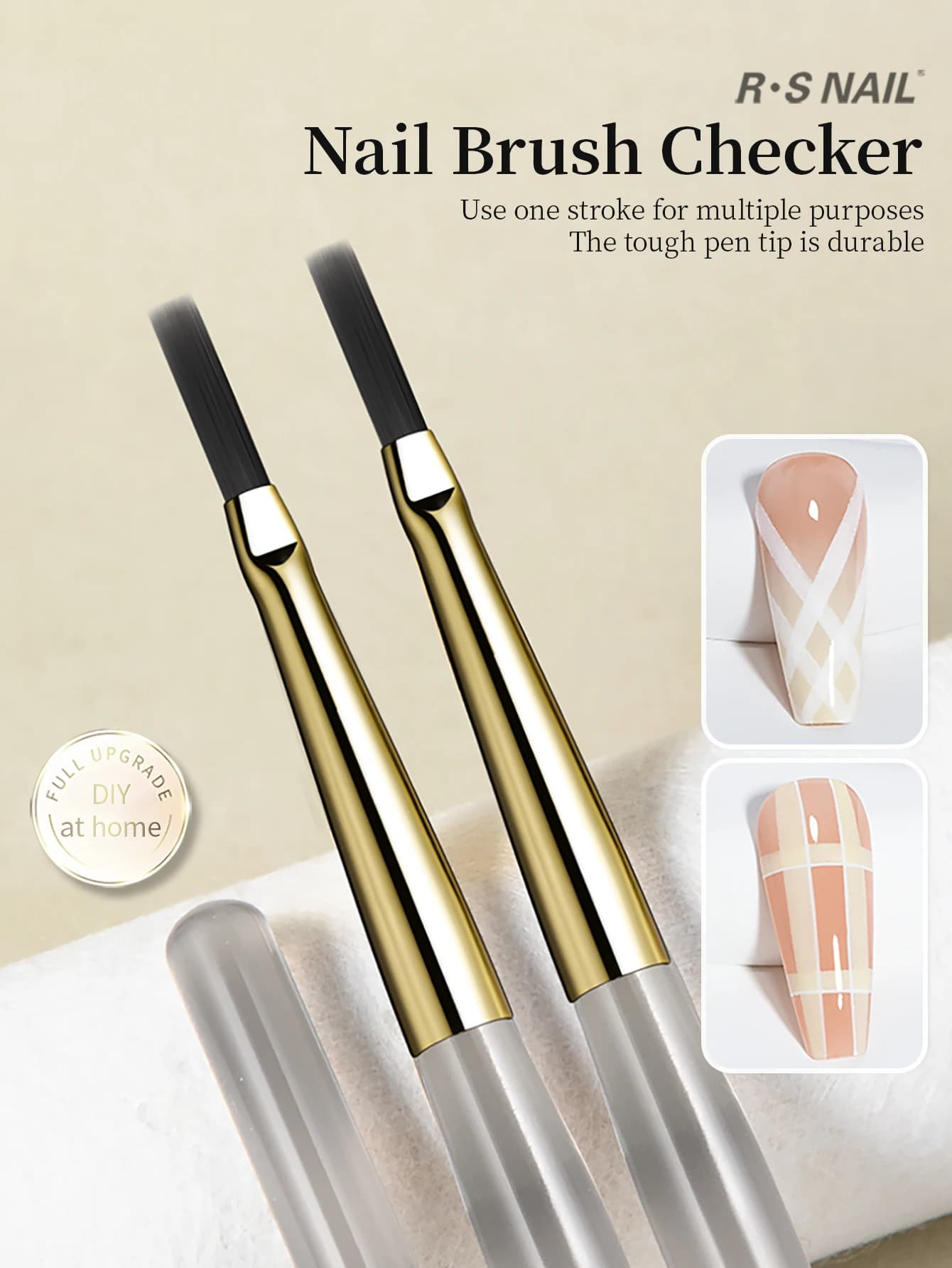 Set di 100 Pennelli per Nail Art RS, Pennelli per Disegno e Pittura Unghie, Strumenti per Manicure e Design con Pennelli Acrilici