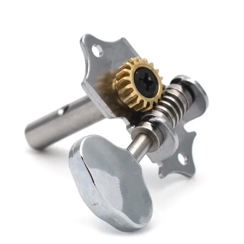 18:1 Open Gear UK Chitarra Bloccaggio String Accordatori Pioli Testa della macchina Foro centrale per chitarra classica Ukulele Cromato