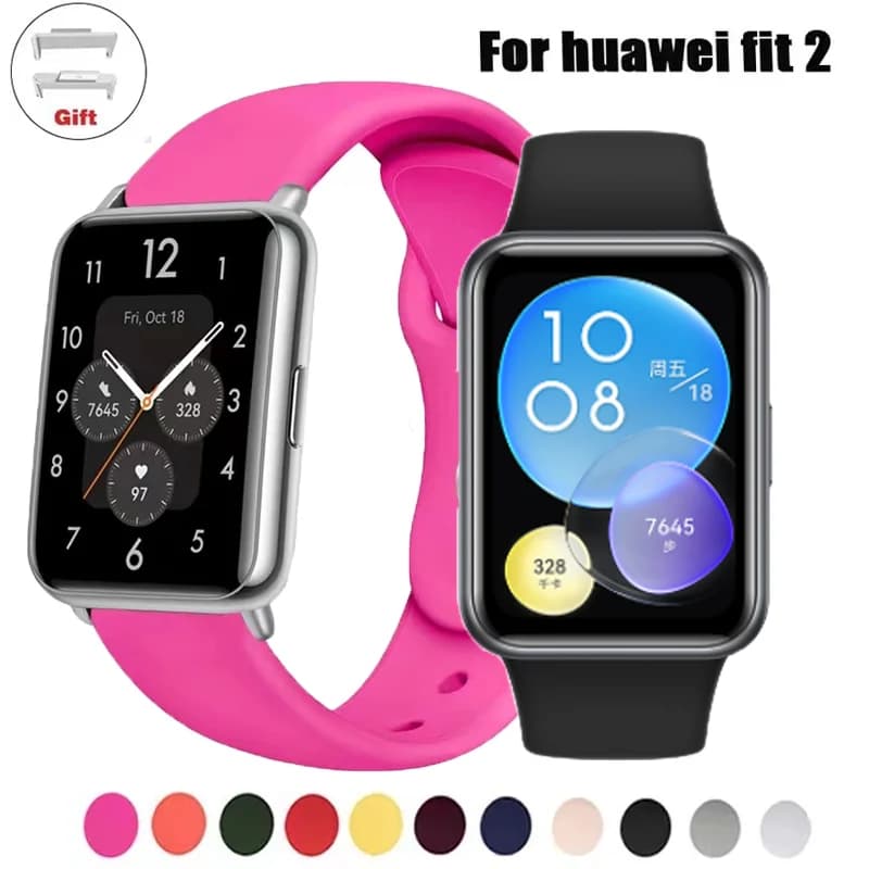 Cinturino in Silicone per Huawei Watch FIT 2 classic band smart watch wristband Sport bracciale traspirante correas 20mm accessori per cinture