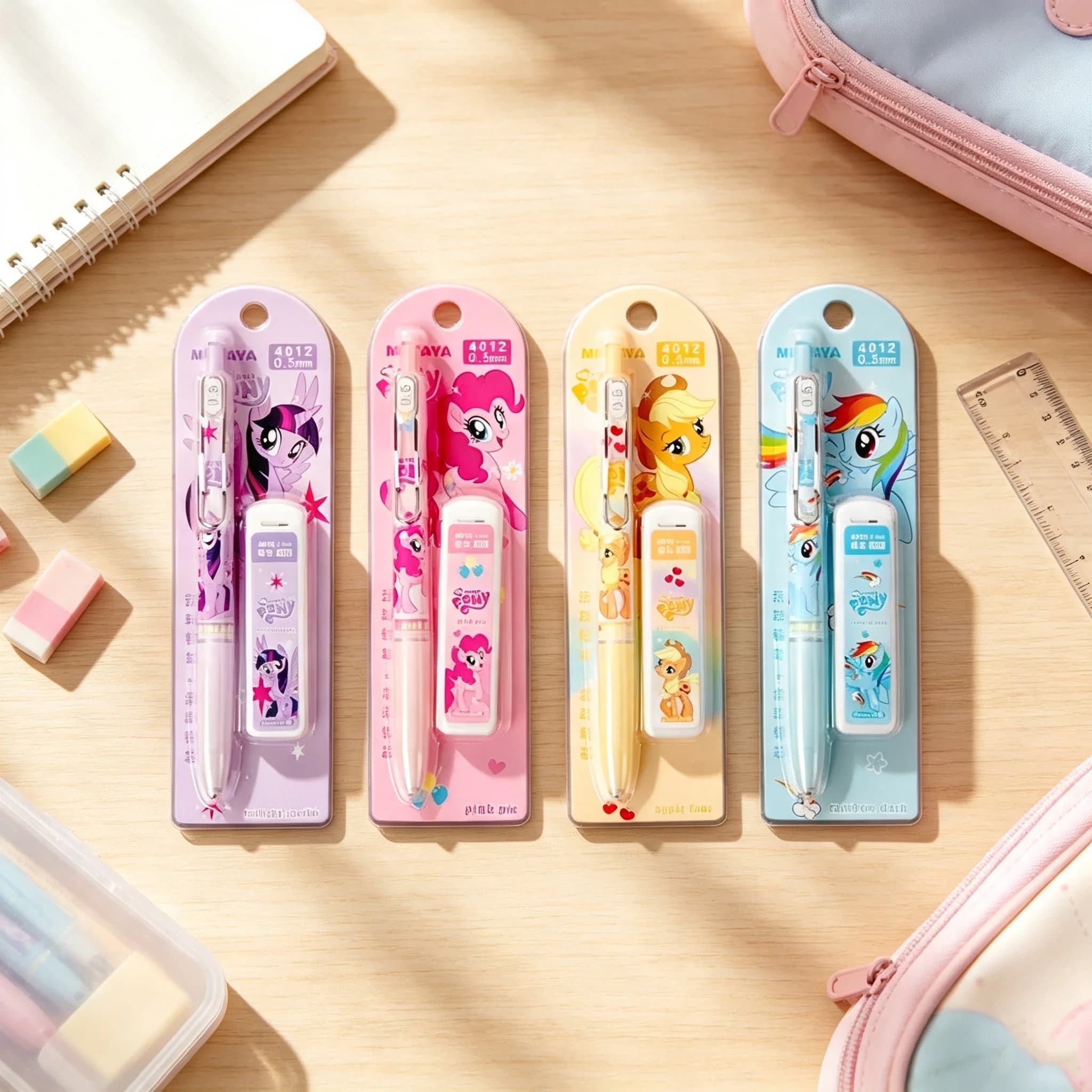 1 Pc Automatic Pencil with Lead Refills, Click Mechanical Pencil Set, Cartoon Stationery Set, Cute Anime Style