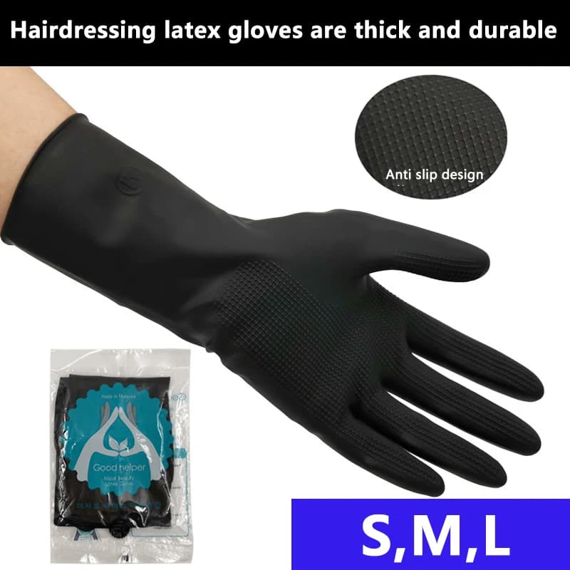 Guanti Resistenti al Calore per Parrucchieri, Guanti per Piastra e Permanente, Strumenti per Acconciature Fai-da-Te, Guanti Antiscivolo per Tintura Capelli
