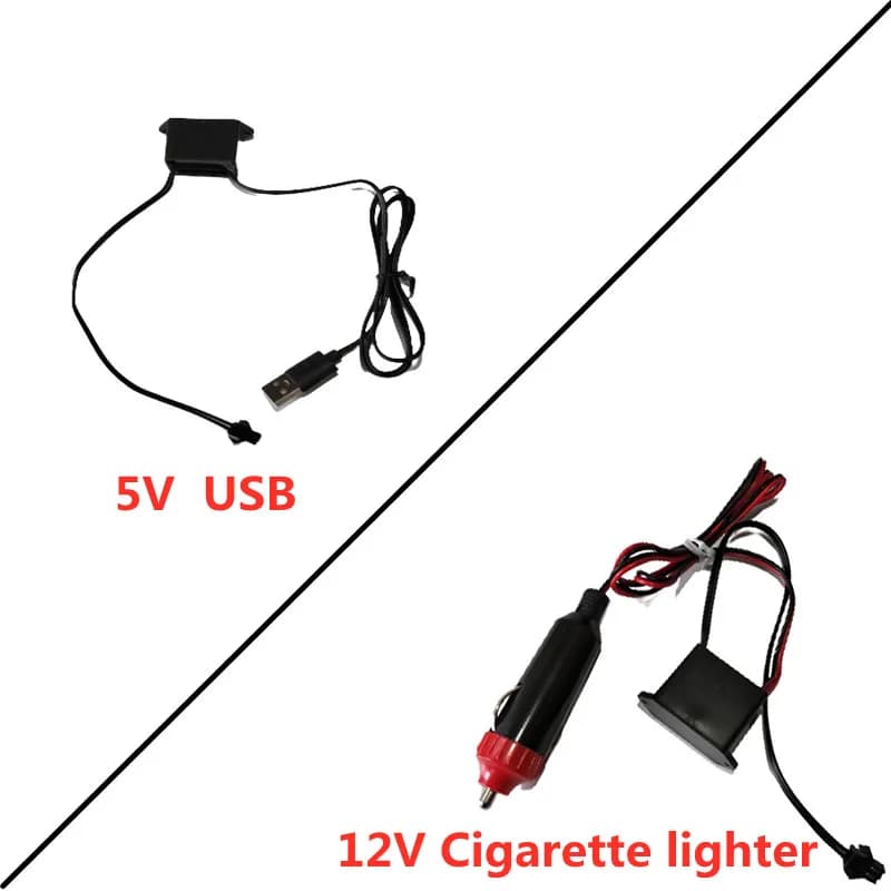 DC 12V Neon EL Wire Driver di alimentazione Controller USB per 1-5M LED EL Wire Light Inverter Adattatore di alimentazione Driver flessibile per cavo al neon