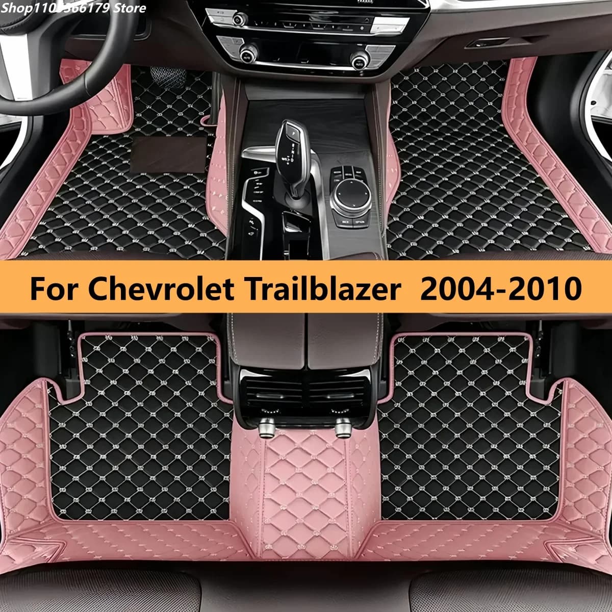 Tappetini auto personalizzati per Chevrolet Trailblazer 2004 2005 2006 2007 2008 2009 2010 Set completo di tappetini anteriori e posteriori