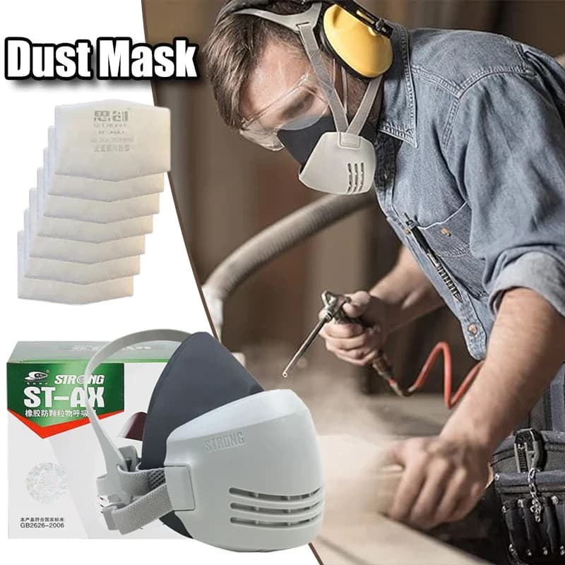 Reusable industrial dust mask with dust filter in cotton anti-gas safety mask Anti-smog for half face industrial constructions