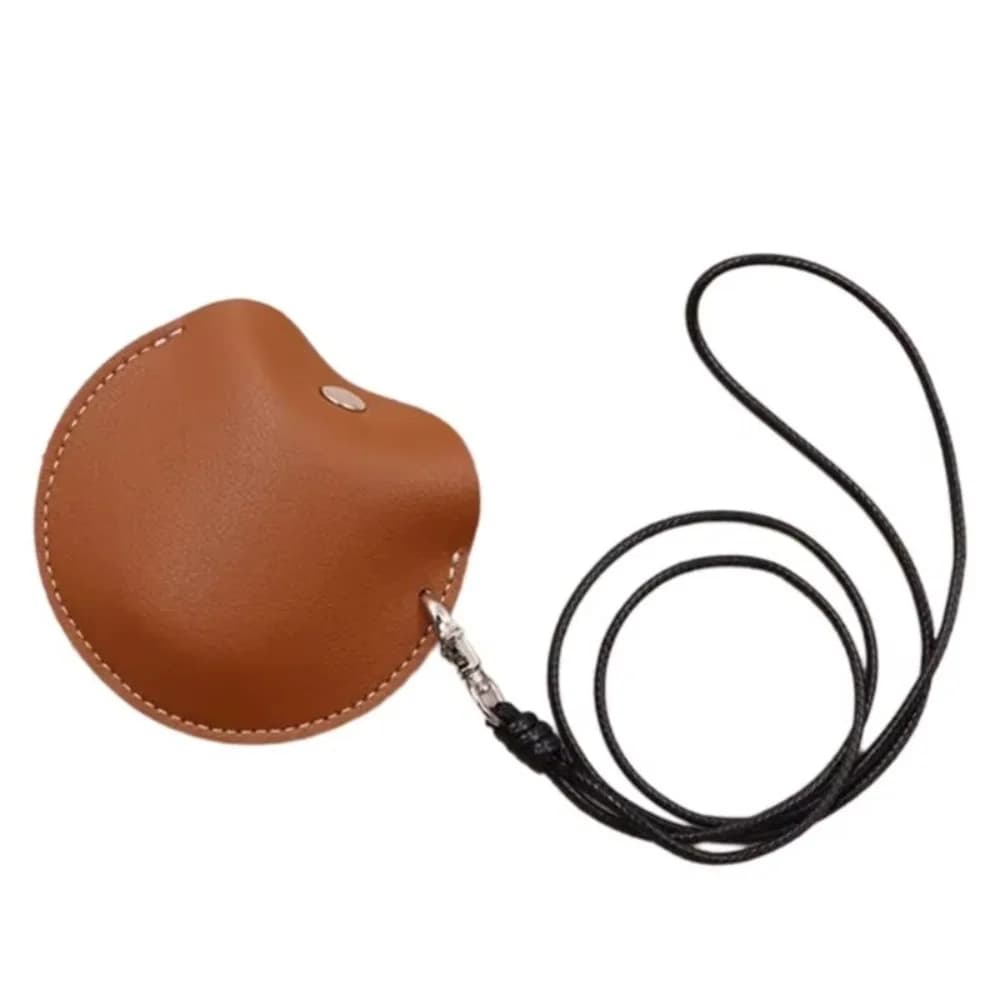 Nuova Borsa Organizer Portatile per Cuffie, Resistente e Pratica, da Appendere al Collo, Portaoggetti Multifunzione in Pelle per Monete