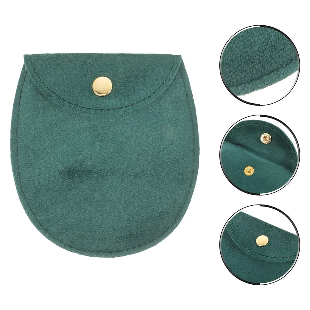 10Pcs Double-Sided Thickened Cloth Watch Storage Pouch Snap Button Travel Jewelry Bag Organizer for Bracelets Watches