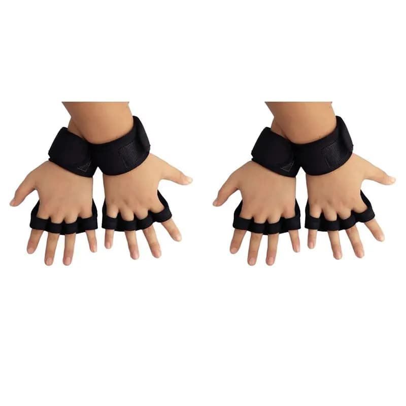 HOES-4X XL Training Sport Gloves For Men Women Workout Gloves Fitness Body Building Weightlifting Gym Black A