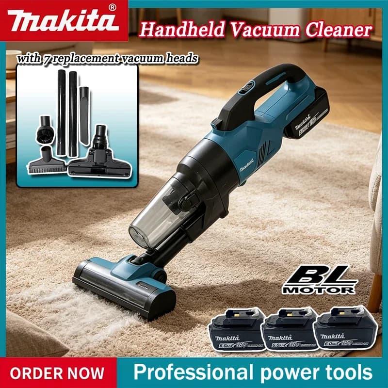 Makita Cordless Vacuum Cleaner Portable Handheld Dust Blower Floor Car Pet Hair Multifunction Cleaning Tools For 18V Battery