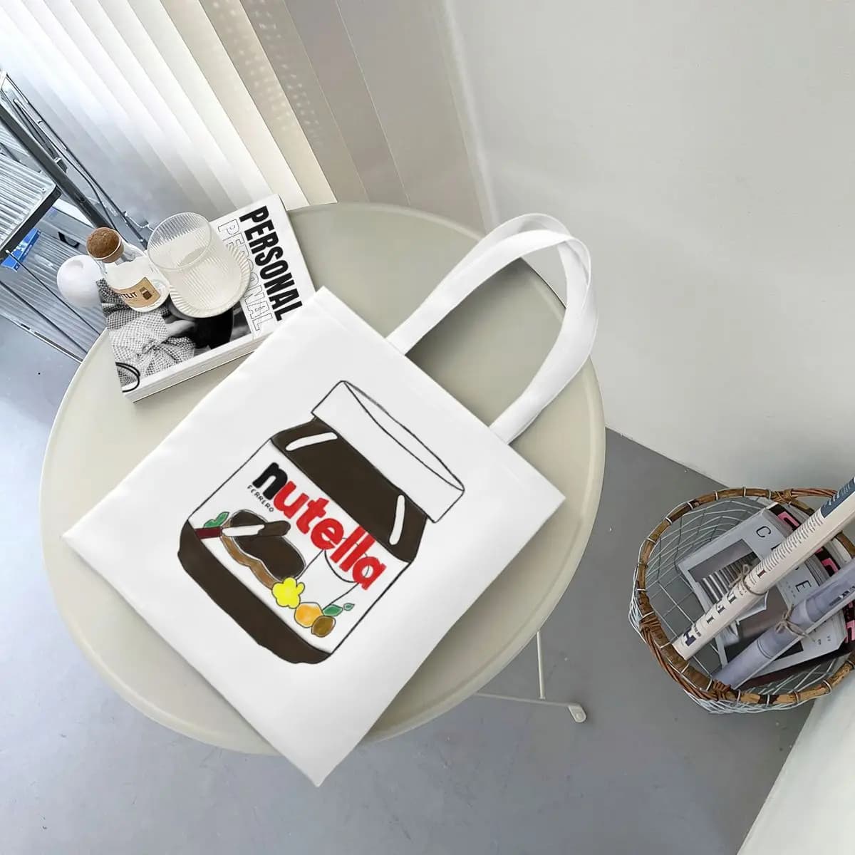 Nutella Shopping Bags Canvas The Tote Bag riutilizzabile per borsa da viaggio tote da donna
