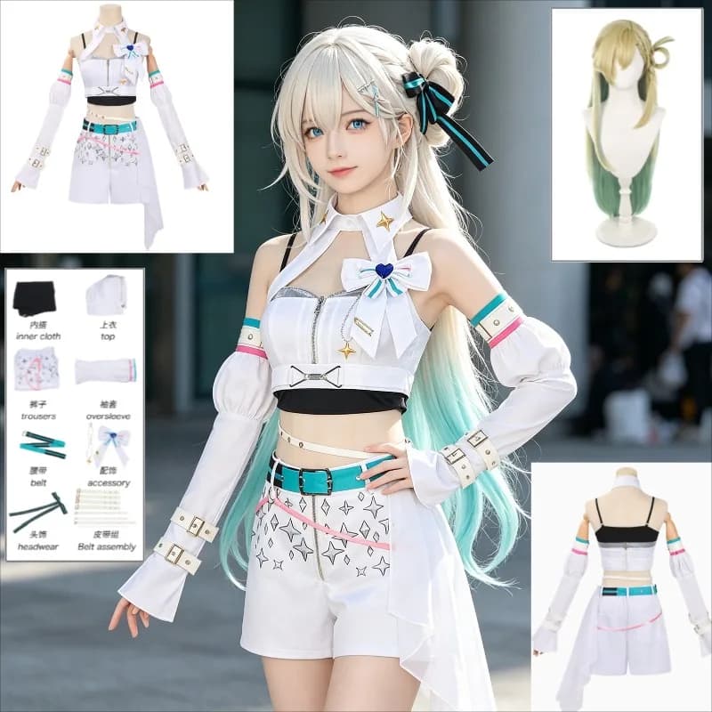 Linna Solar5 Cosplay Costume Wuthering Waves Birthday Limited Idol Outfit Girl Group Stage Dress For Women Halloween