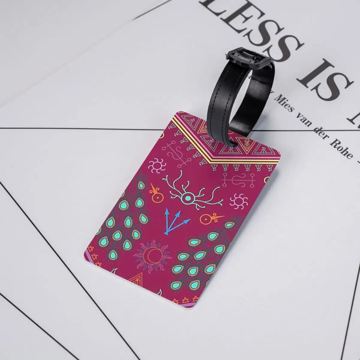 Etichette per Bagagli Ispirate a Mollymauk Tealeaf, Accessori per Valigie, Targhette per Bagagli da Viaggio, Porta Etichette con Spazio per Nome e Indirizzo