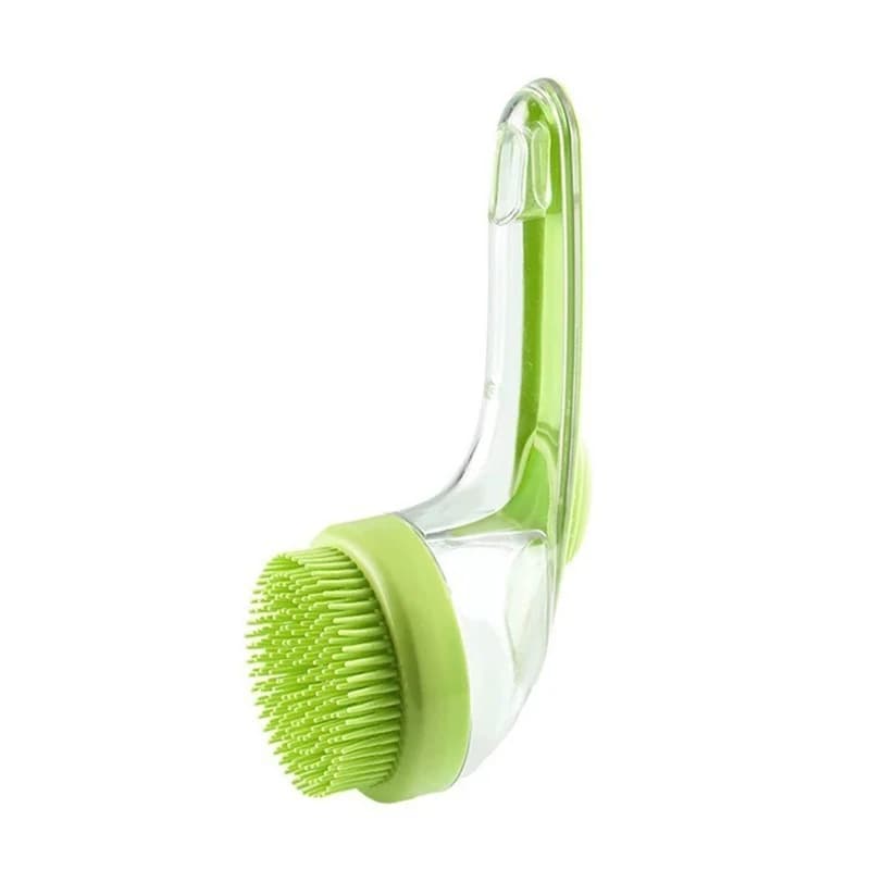 Spazzola da bagno 2 in 1 Spazzola da bagno per cani con dispenser per shampoo Spazzola per lavaggio animali domestici per il bagno Spazzola per sfogliare cani Cani dai capelli Gatti Doccia