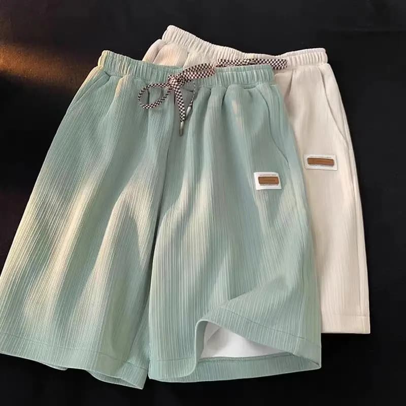 Pantaloncini da basket da uomo larghi, estivi, sottili, sportivi, con ampio spacco, casual, alla moda, a cinque quarti, a gamba dritta, a vita media-bassa