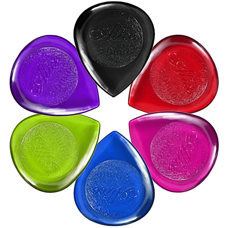 6pcs 2cm ABS Water-drop Shape Guitar Picks Durable Picks for Guitar Ukulele Bass Musical Instrument Performance Accessories