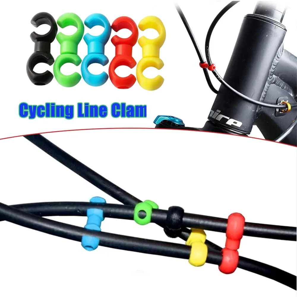 Clip a S per Organizzazione Cavi Stile Manette, Supporto per Gestione Fili, per Cavi di Cambio e Tubi Freno Olio di Biciclette da Montagna e Strada