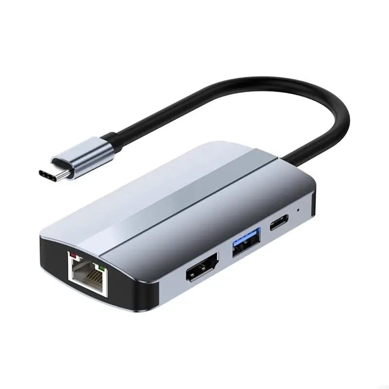 G8DB in lega alluminio tipo C hub hdmi-compatibile USB Splitter RJ45 Stazione docking