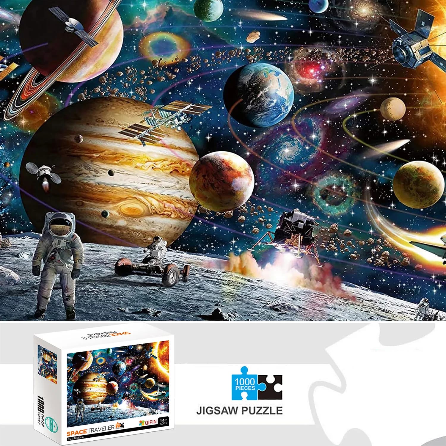 1000 pezzi Viaggiatore spaziale Puzzle Decorazioni per la casa Giochi puzzle per adulti Divertimento per la famiglia Puzzle da pavimento Giocattoli educativi per bambini