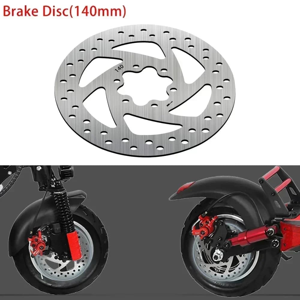 140MM Thick Disc Brake Pads Colorful For Kugoo G2 MAX PRO Electric Scooter Stainless Steel Rear Wheel Disc With 6 Screws Part