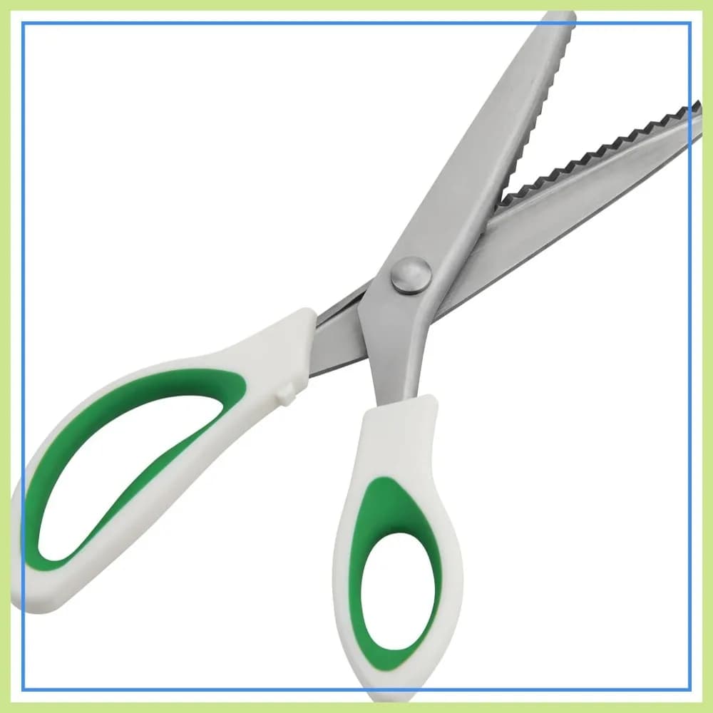 Forbici a Zig Zag da 9 Pollici per Taglio Tessuti, Forbici Professionali per Sartoria con Impugnatura Ergonomica per Scrapbooking e Cucito