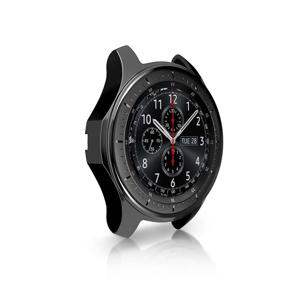 Custodia per orologio Gear S3, antiurto, resistente agli urti, grigia, a guscio morbido, protezione completa per smartwatch, facile accesso