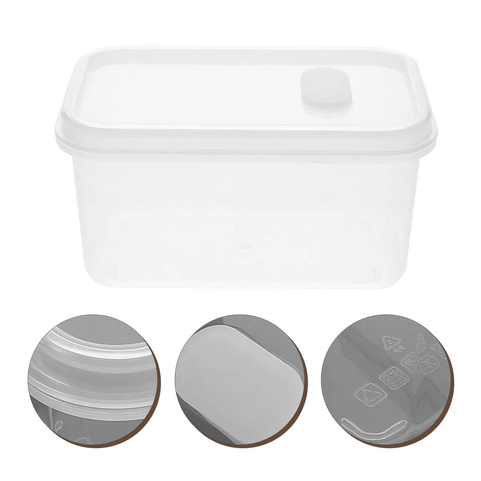 Bento Lunch Box Clear PP Food Storage Container with Airtight Lid for Sushi Meal Prep and Snacks