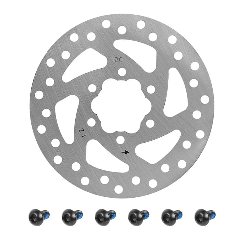 Disco Freno da 120MM con 6 Fori e Viti per Monopattino Elettrico Kukirin G2 Pro/Kaabo Mantis 8
