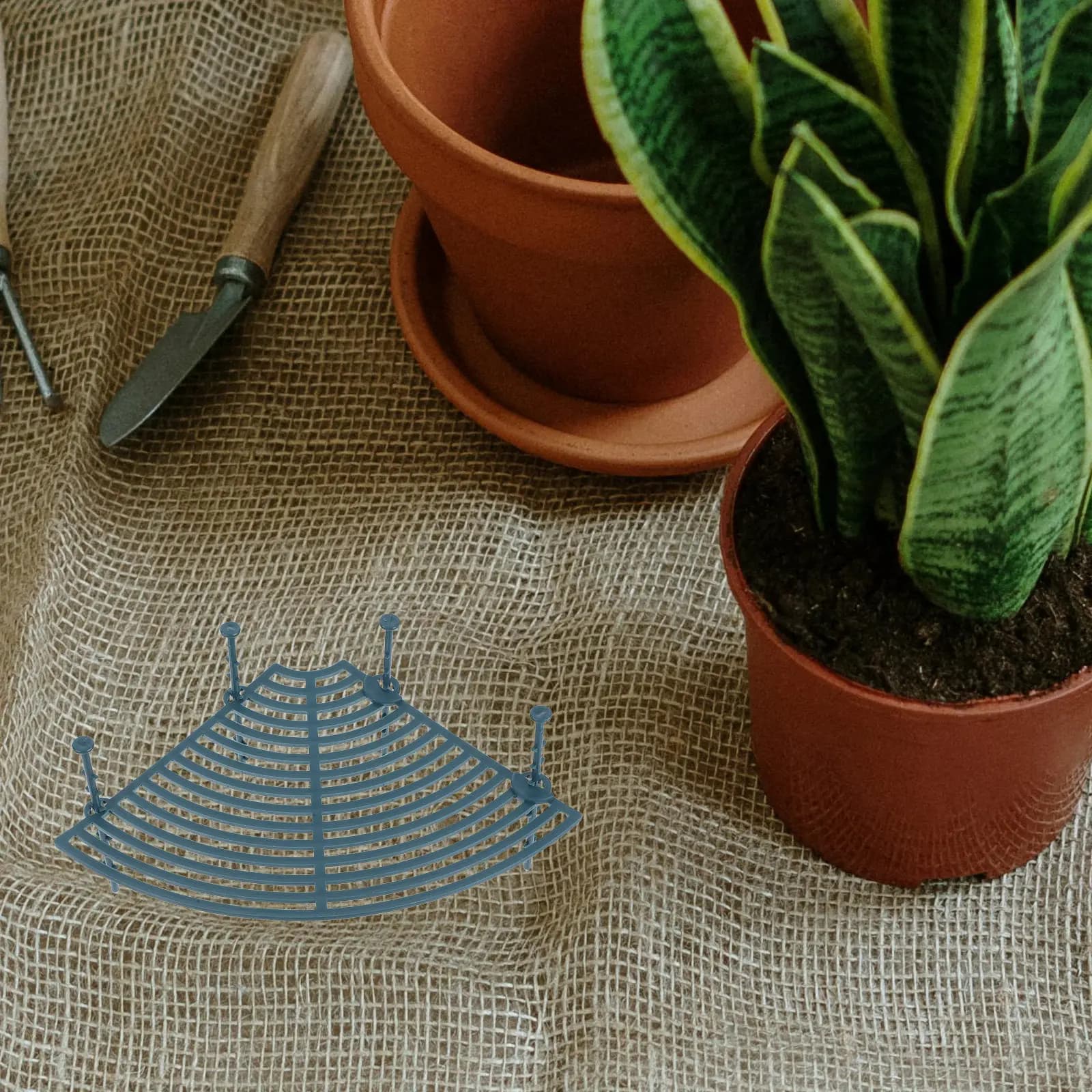 1Set Medium Round Plant Pot Grid Cover for Indoor Plants Airflow Mesh Protector Against Cats Dogs Digging Stylish Pot Cover